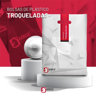 Bolsas de plástico con asas troqueladas