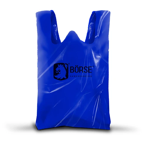 Bolsa de plástico de color base azul