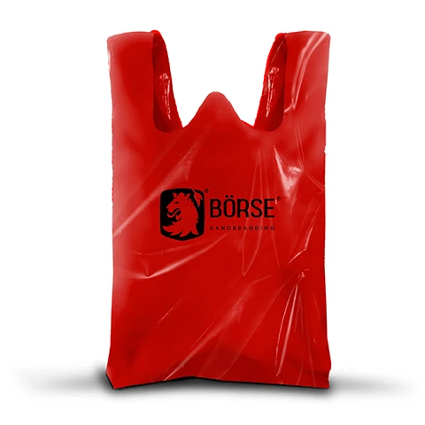 Bolsa de plástico de color base rojo