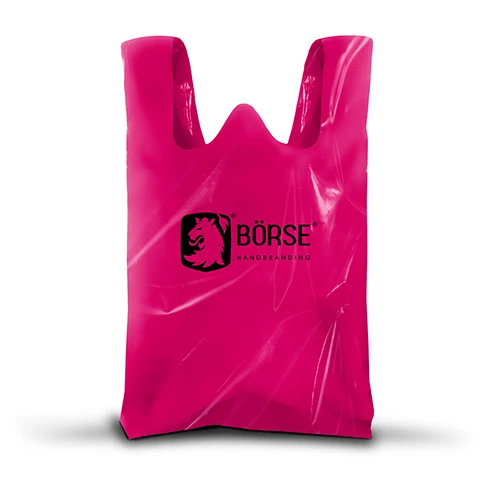 Bolsa de plástico de color base rosa