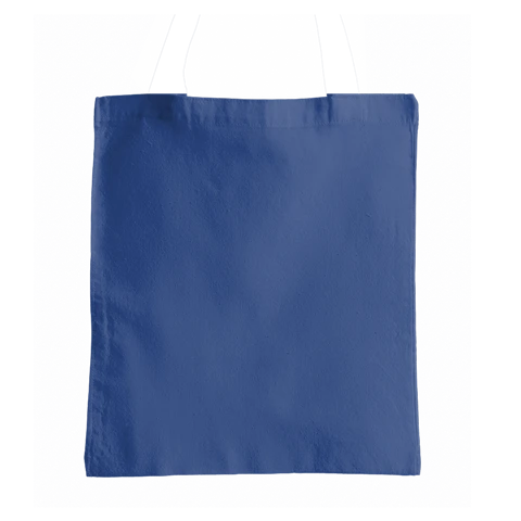 Cuerpo de una bolsa de tela de color azul