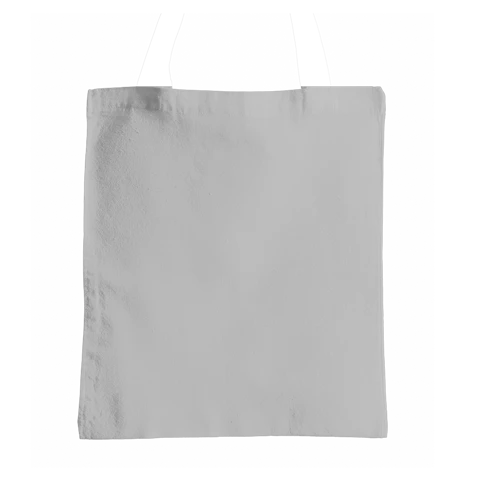 Cuerpo de una bolsa de tela de color gris claro