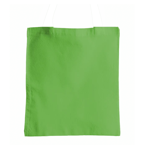 Cuerpo de una bolsa de tela de color verde limón