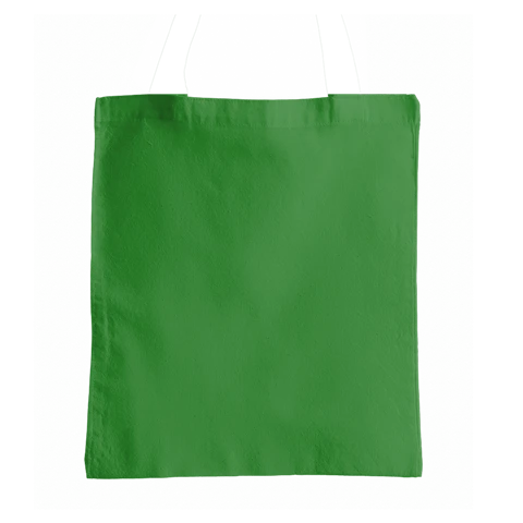 Cuerpo de una bolsa de tela de color verde