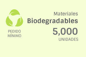 Pedido mínimo 5,000 bolsas materiales biodegradables