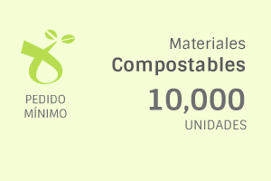 Materiales Compostables Pedido mínimo 10,000 bolsas materiales compostables