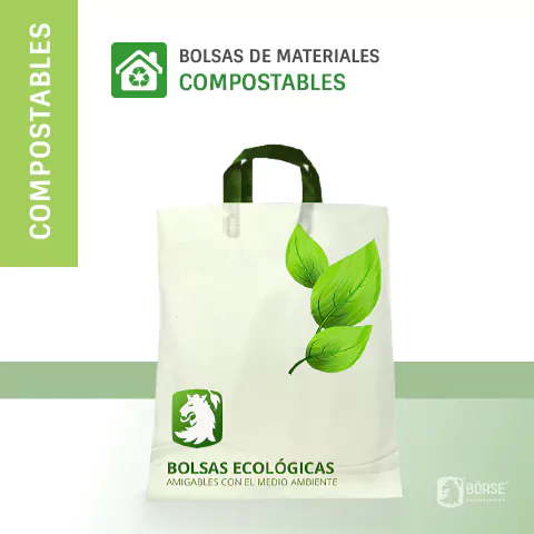 Bolsas compostables personalizadas e impresas.