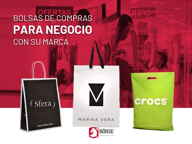 Variedad de opciones de bolsas para comercios impresas y personalizadas con imagen de marca