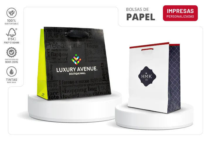 Bolsas impresas y personalizadas de papel