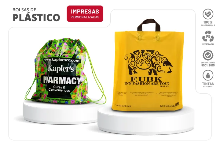 Bolsas impresas y personalizadas de plástico